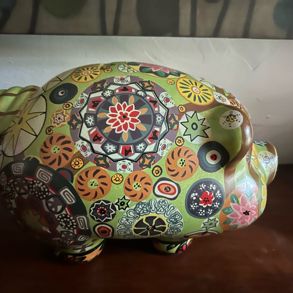 Vintage Mexican Pottery Piggy Bank
